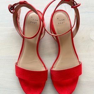 a new day red sandals